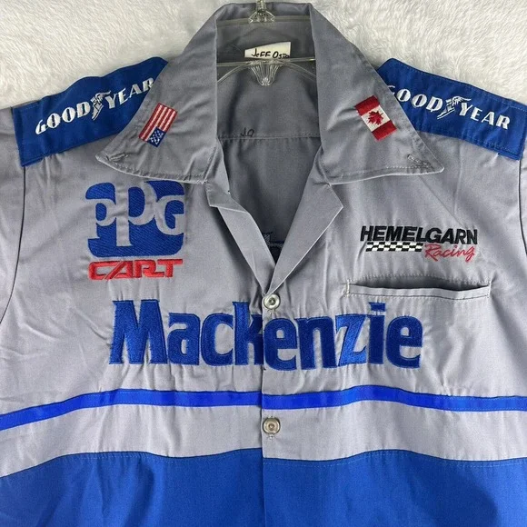 Vintage Hemelgarn Racing Scott Goodyear Shirt Medium CART Indy Car Pit Crew